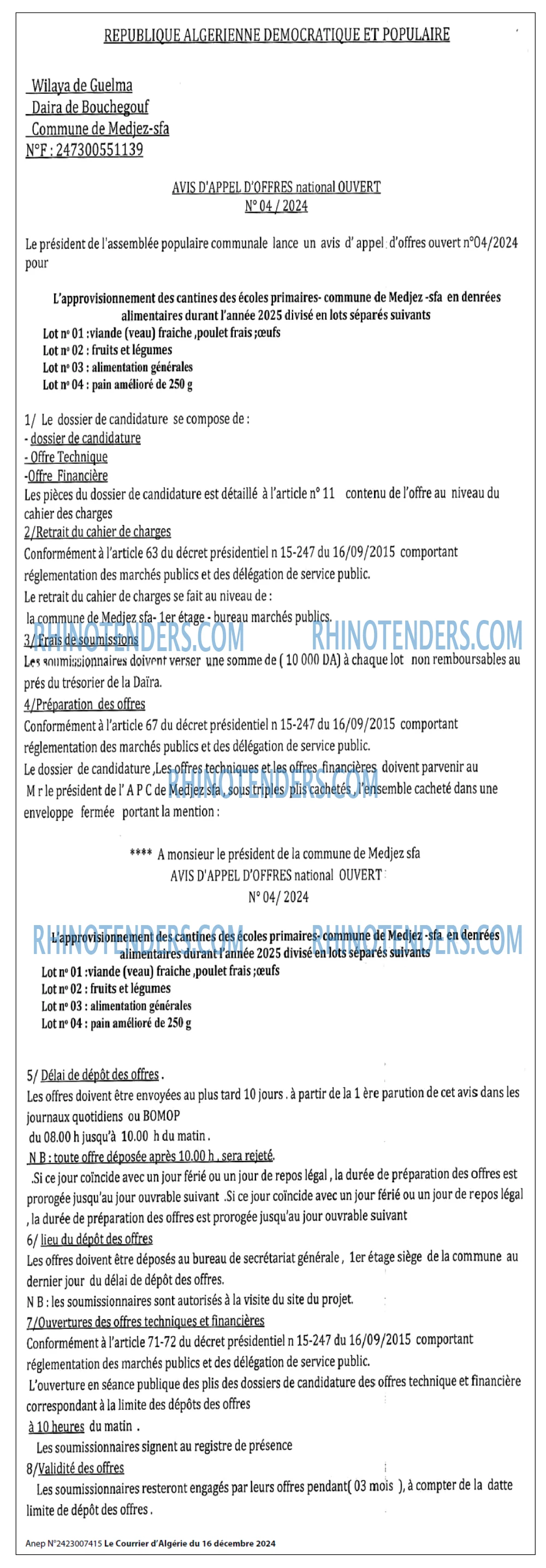 Le Courrier d'Algerie