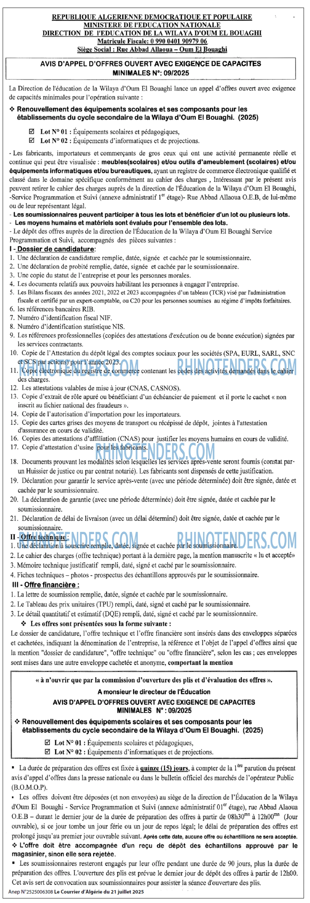 Le Courrier d'Algerie