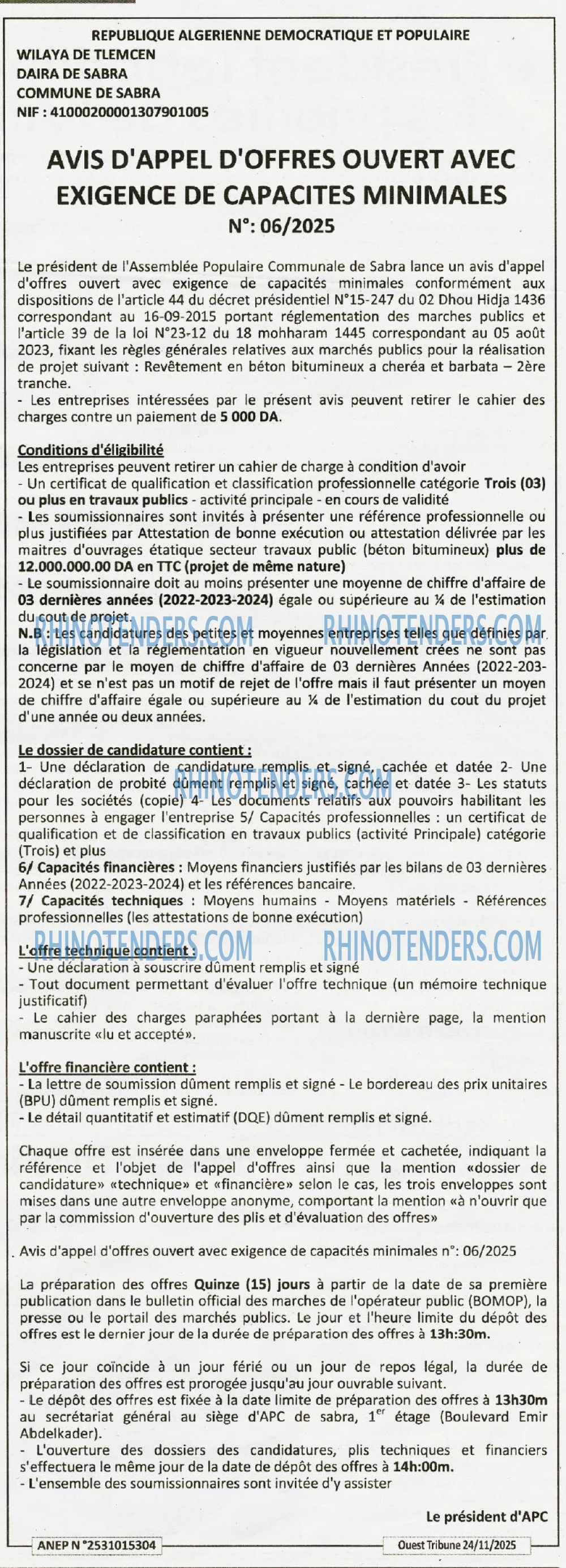 ouest TRIBUNE