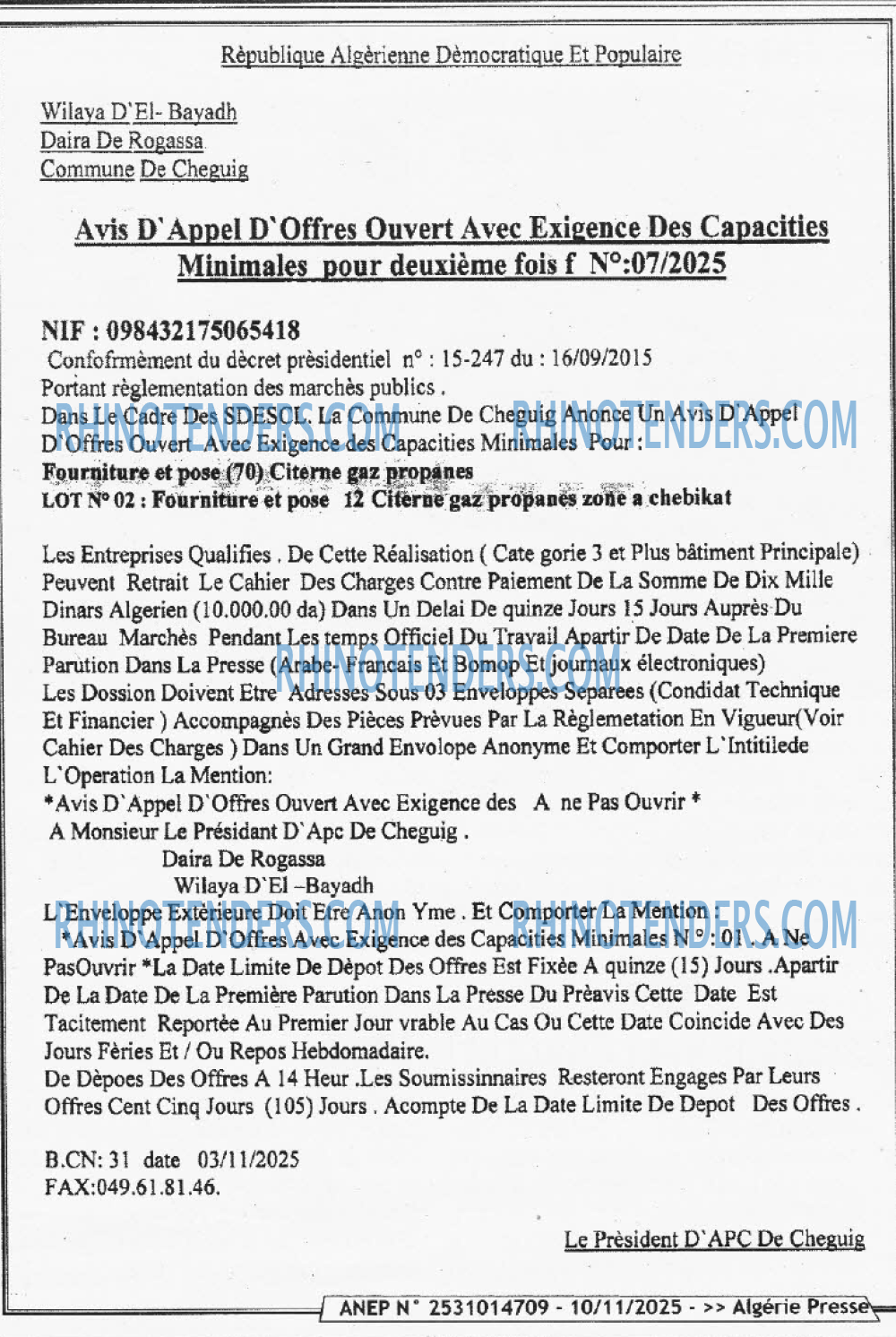 ALGERIE PRESSE