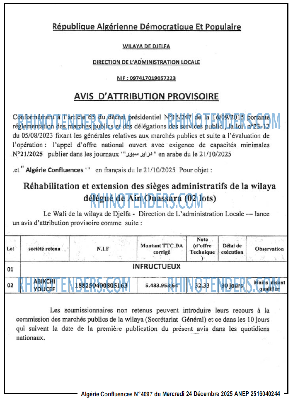 Algerie Confluence