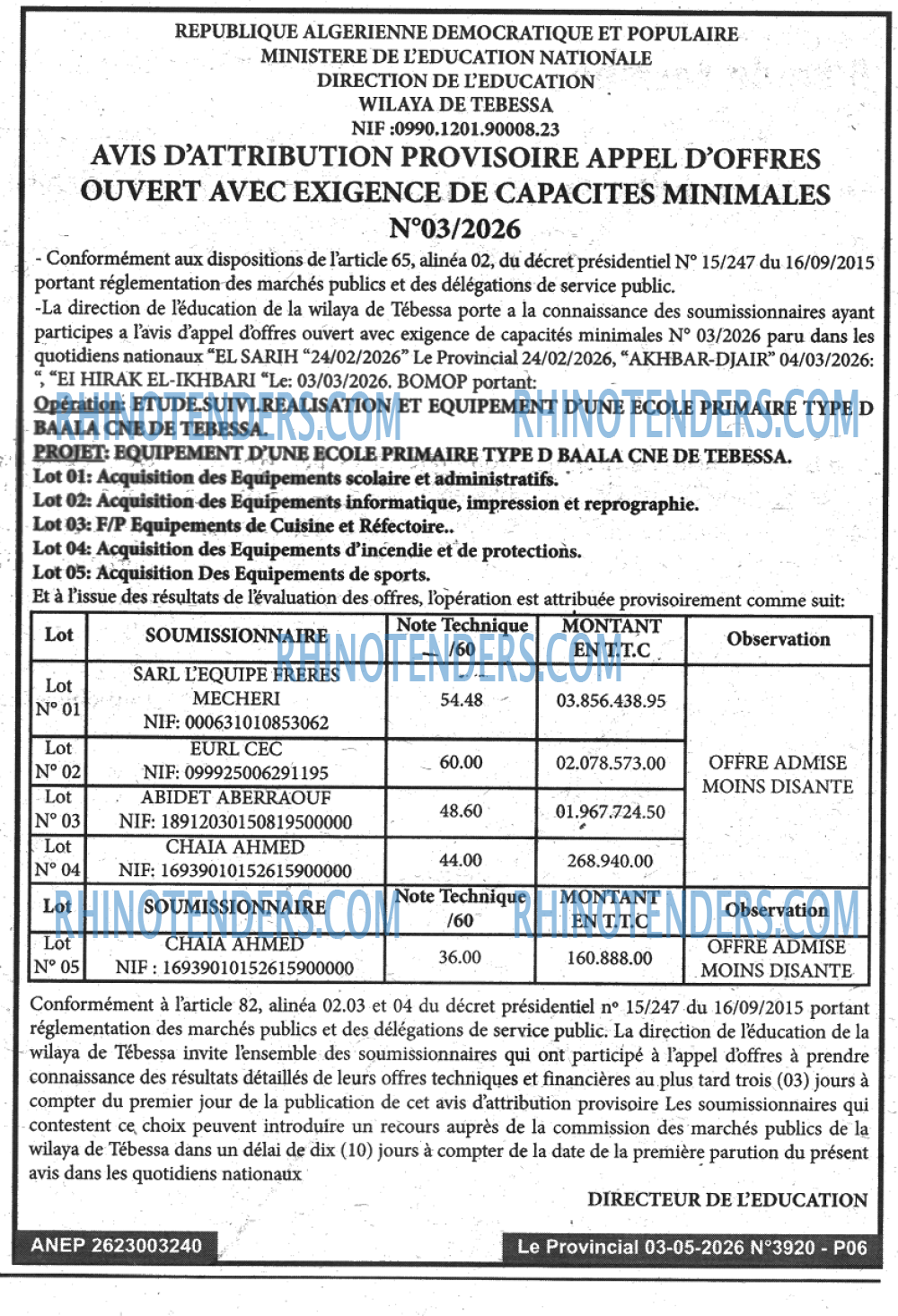 LE PROVINCIAL