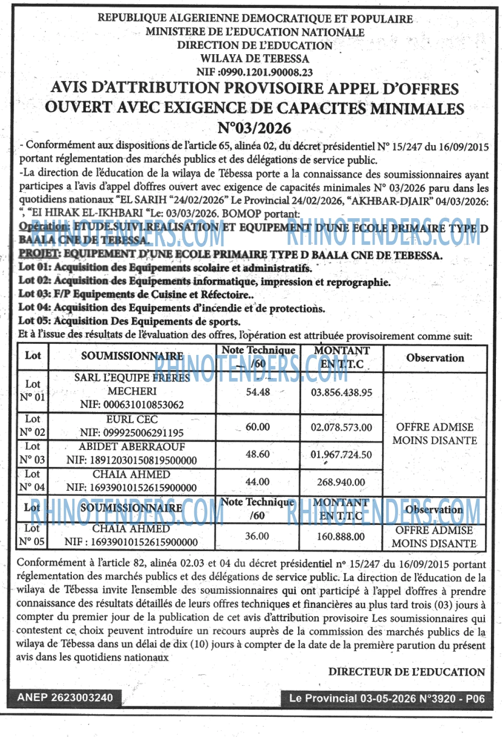 LE PROVINCIAL