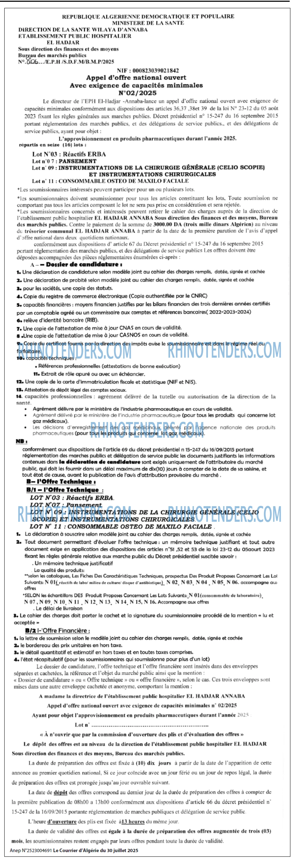 Le Courrier d'Algerie