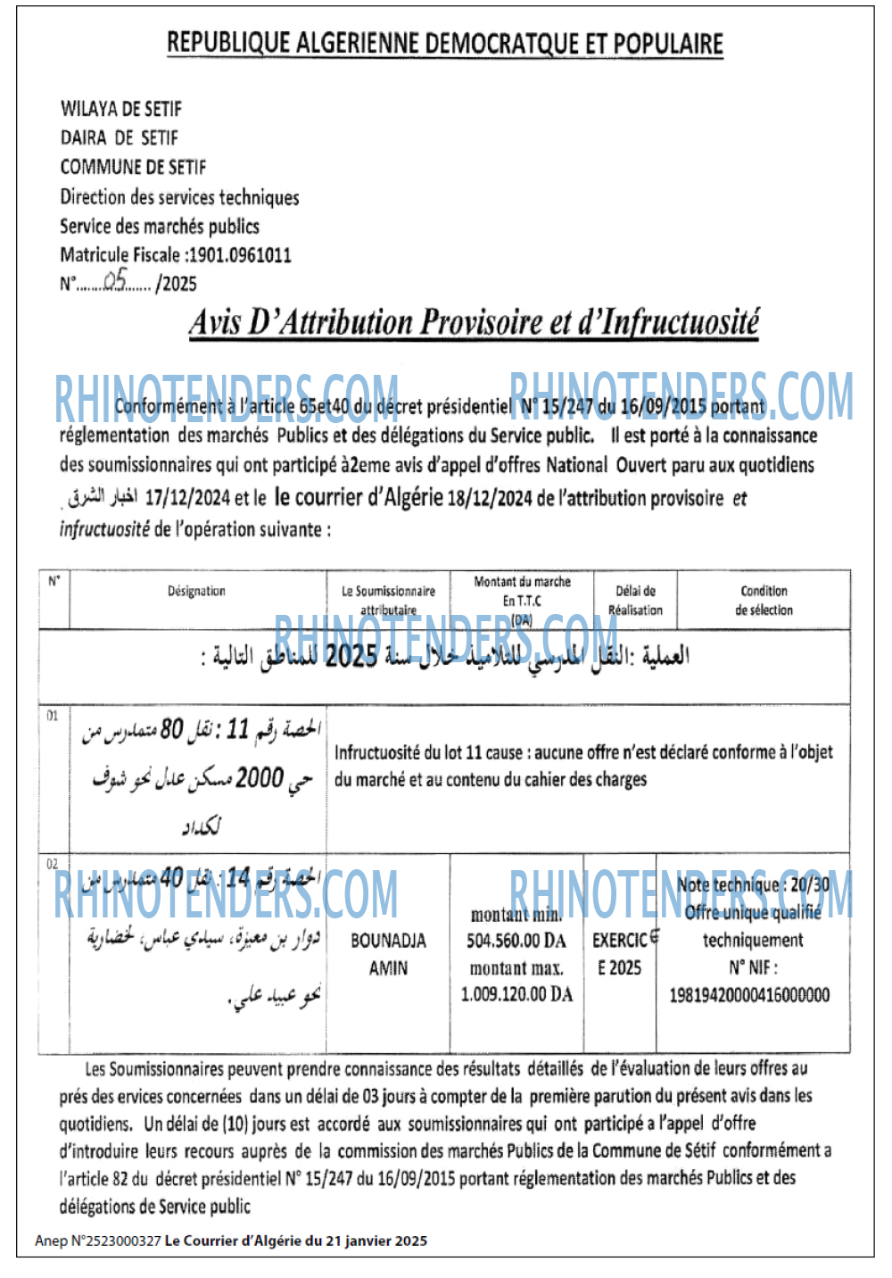 Le Courrier d'Algerie