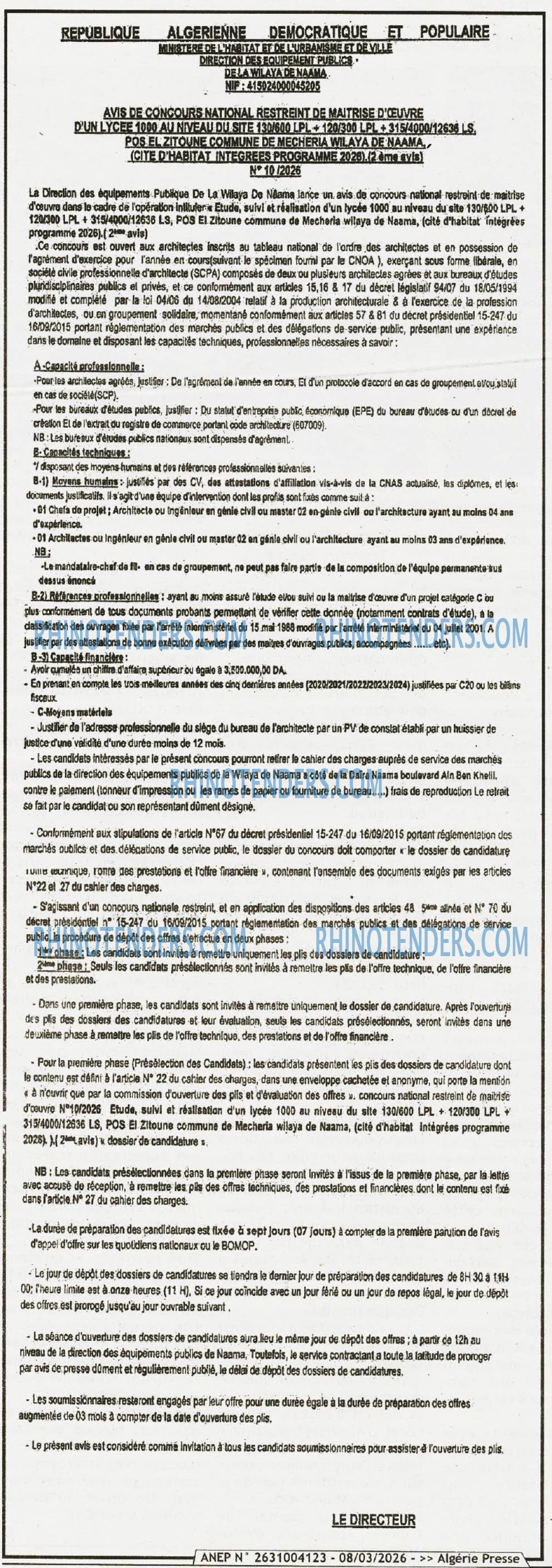 ALGERIE PRESSE