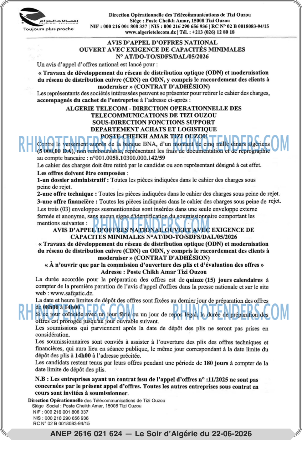 LE SOIR D'ALGERIE