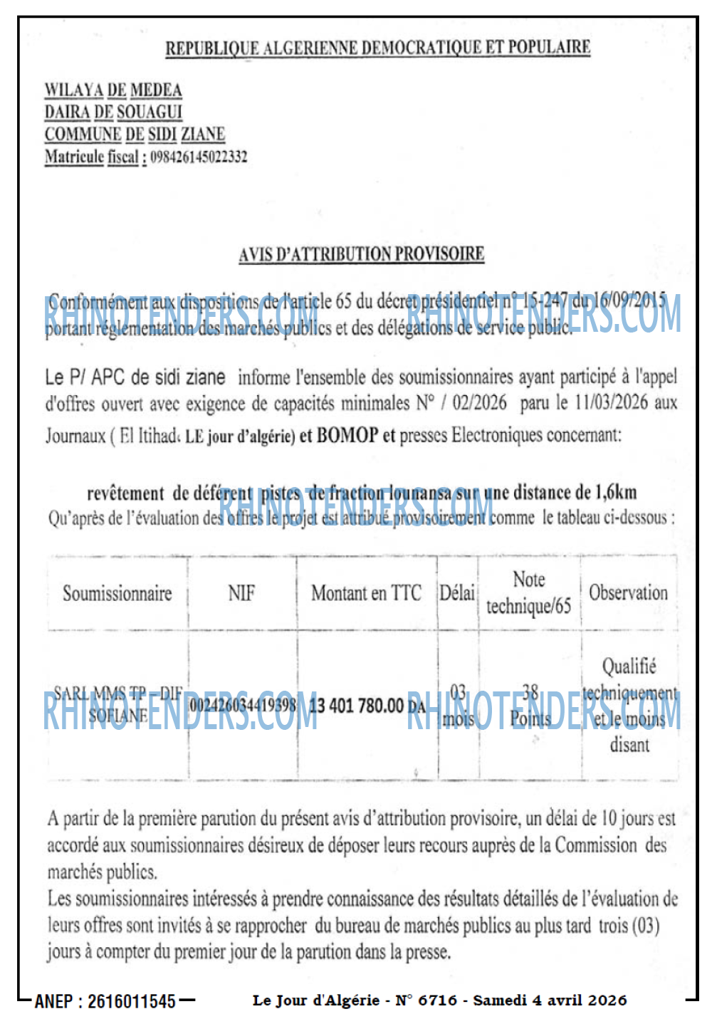 Le Jour d'Algérie