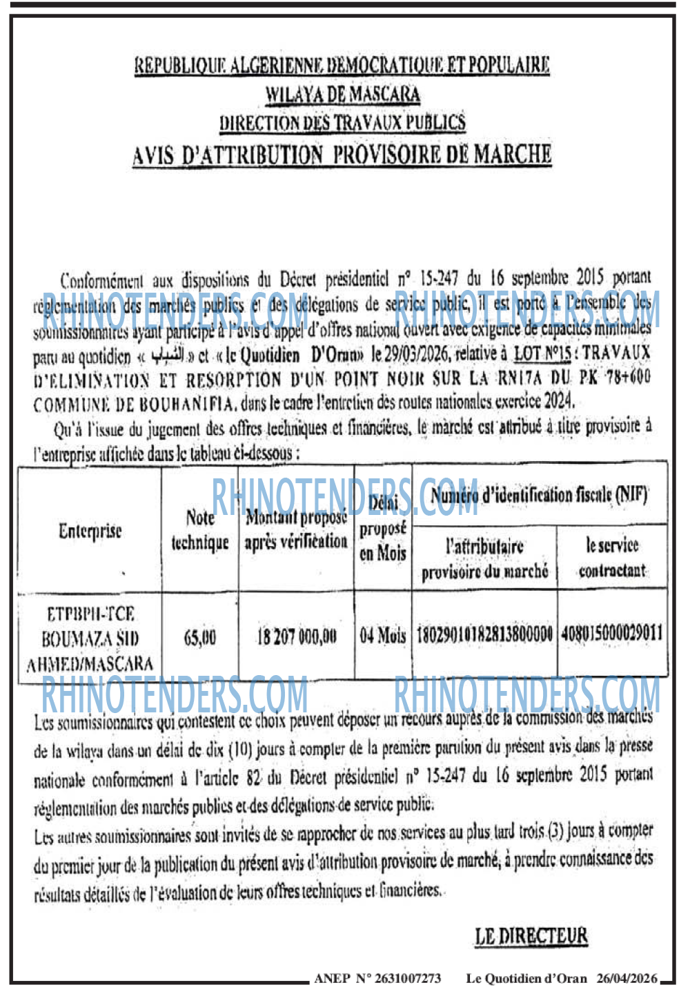 Le Quotidien d'Oran