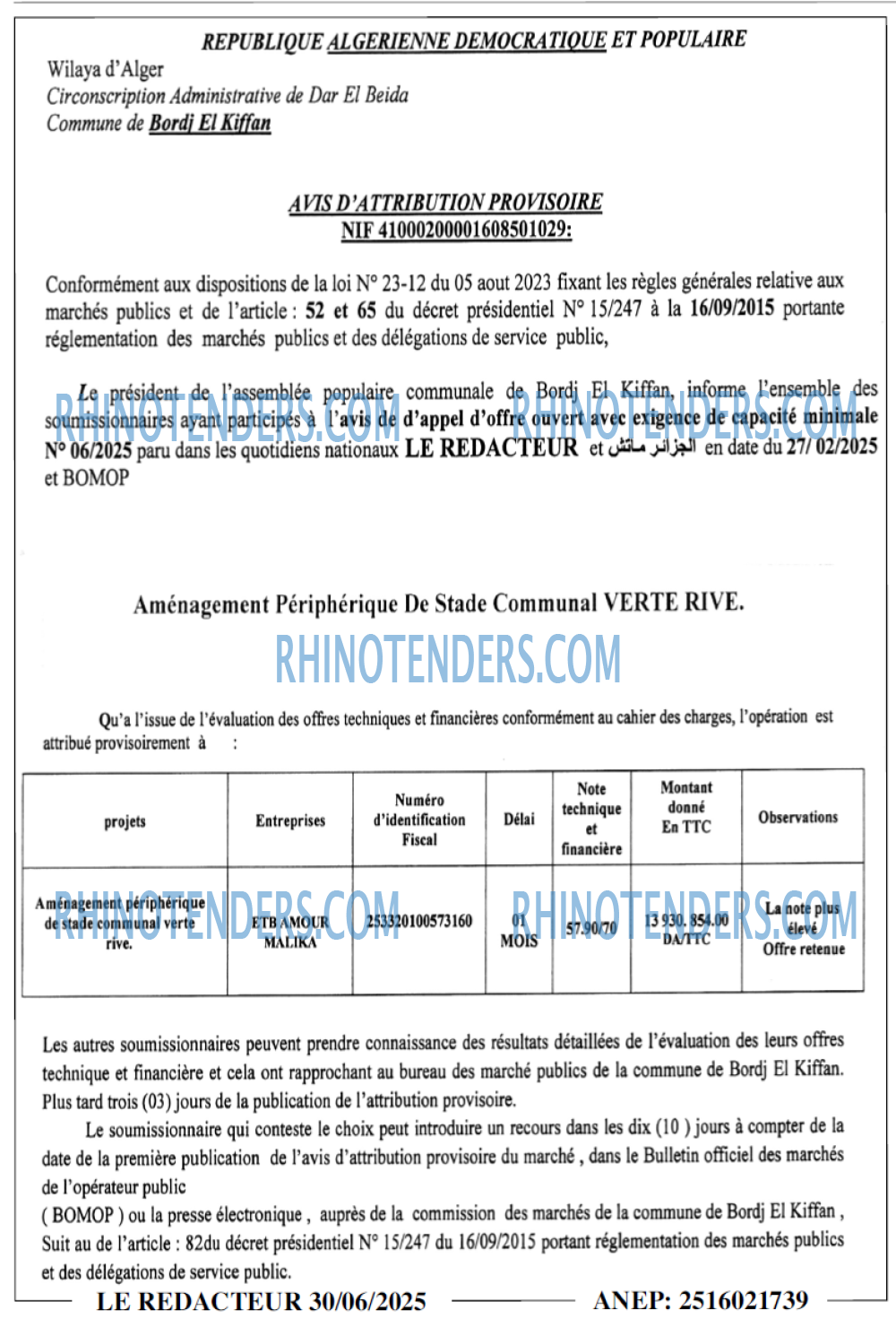 LE REDACTEUR