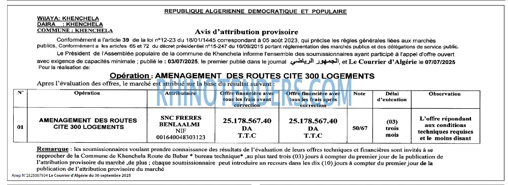 Le Courrier d'Algerie