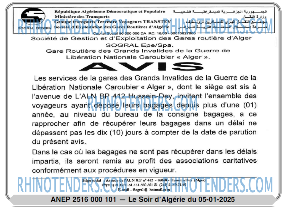 LE SOIR D'ALGERIE