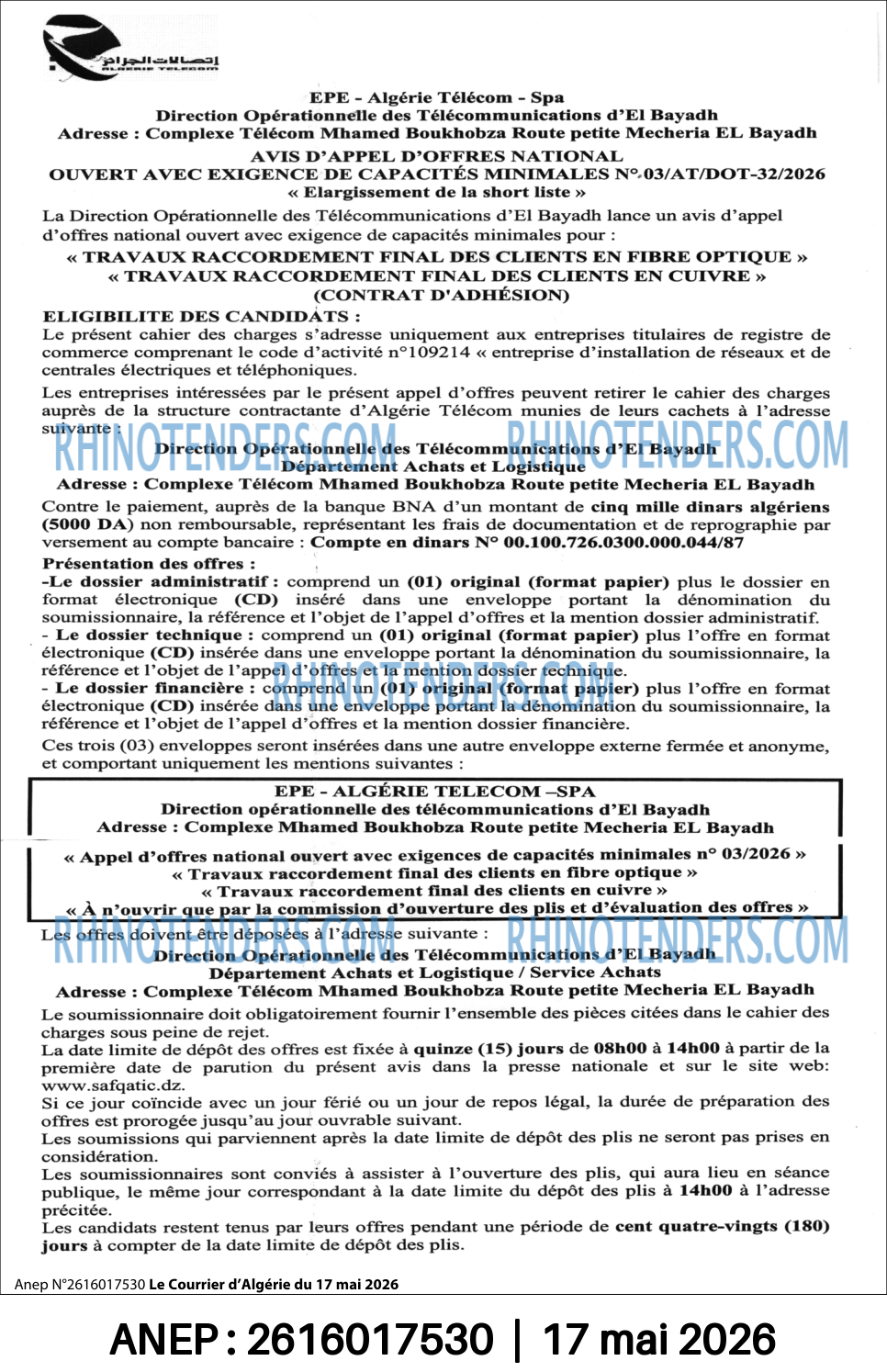 Le Courrier d'Algerie