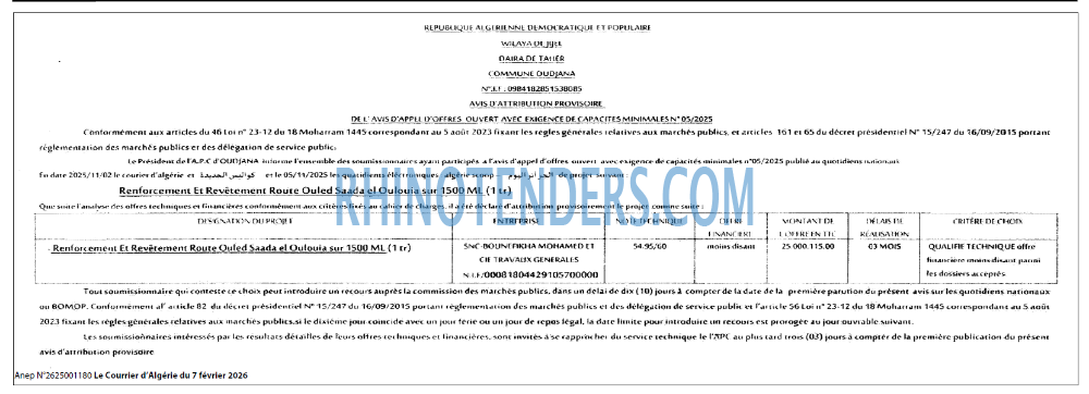 Le Courrier d'Algerie