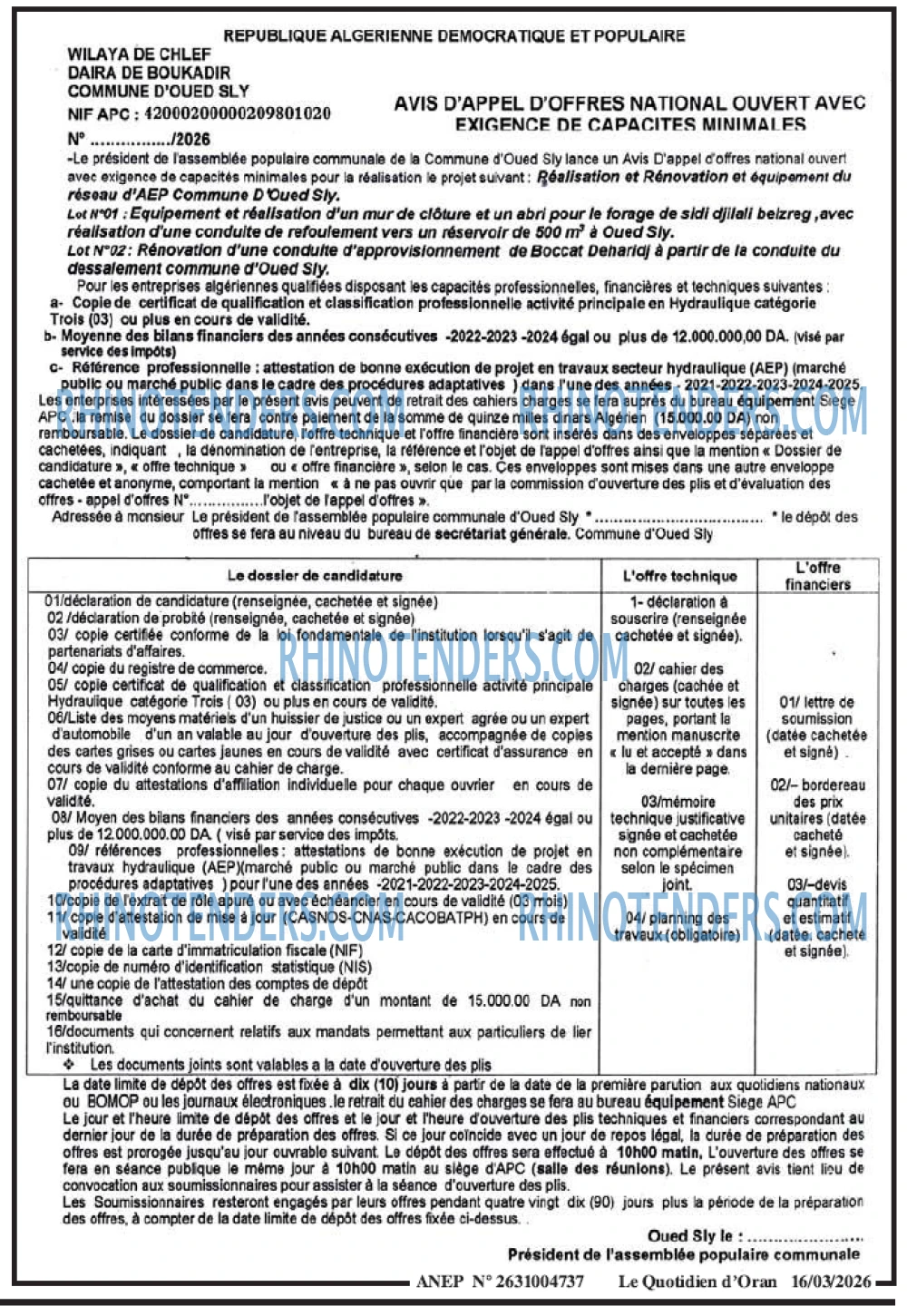 Le Quotidien d'Oran