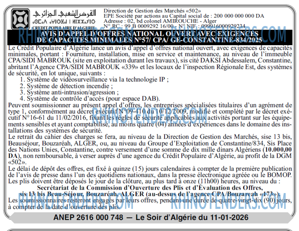 LE SOIR D'ALGERIE