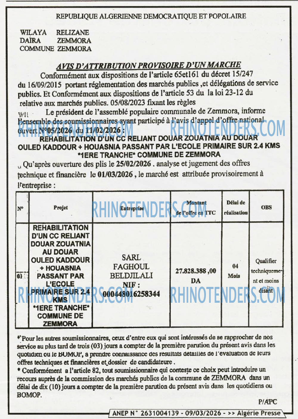 ALGERIE PRESSE