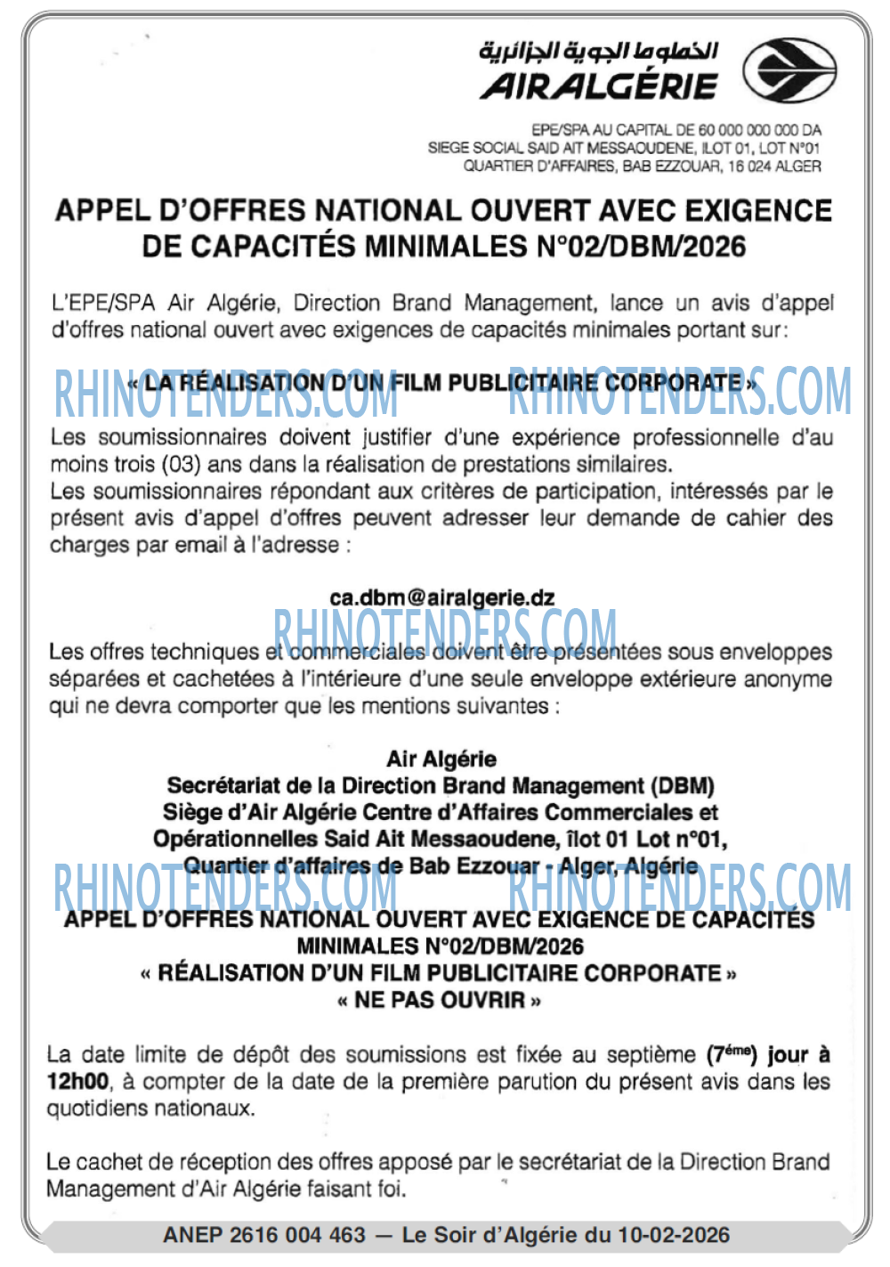 LE SOIR D'ALGERIE