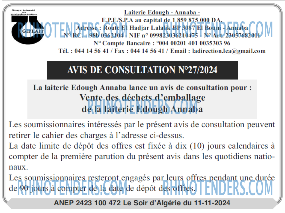 LE SOIR D'ALGERIE