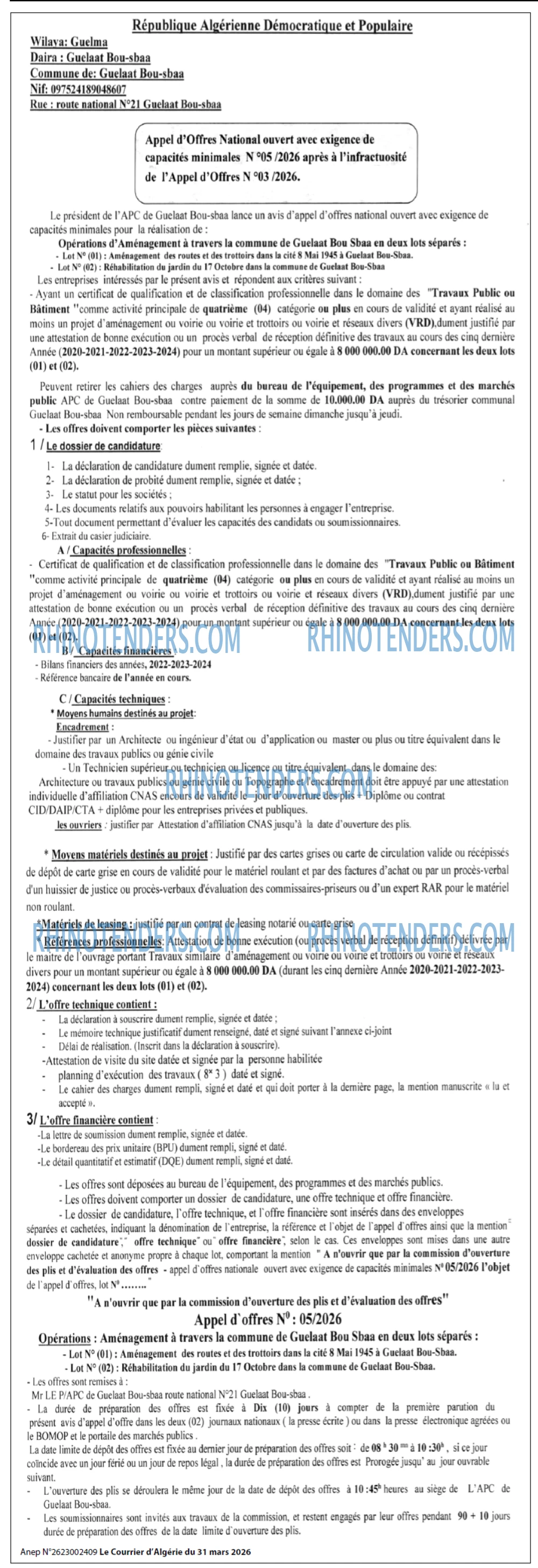 Le Courrier d'Algerie