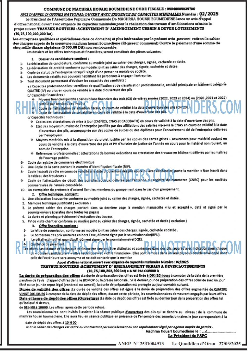 Le Quotidien d'Oran