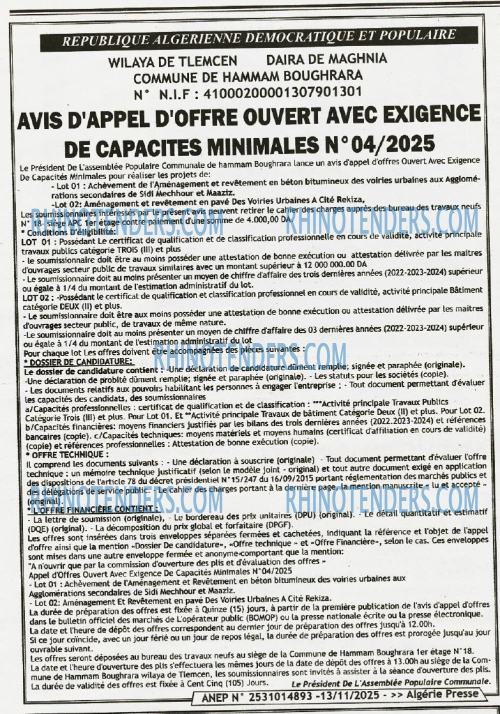 ALGERIE PRESSE