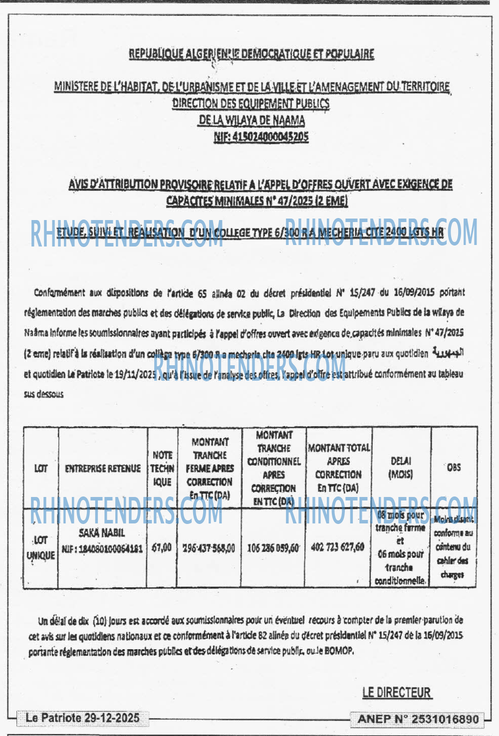 LE PATRIOTE