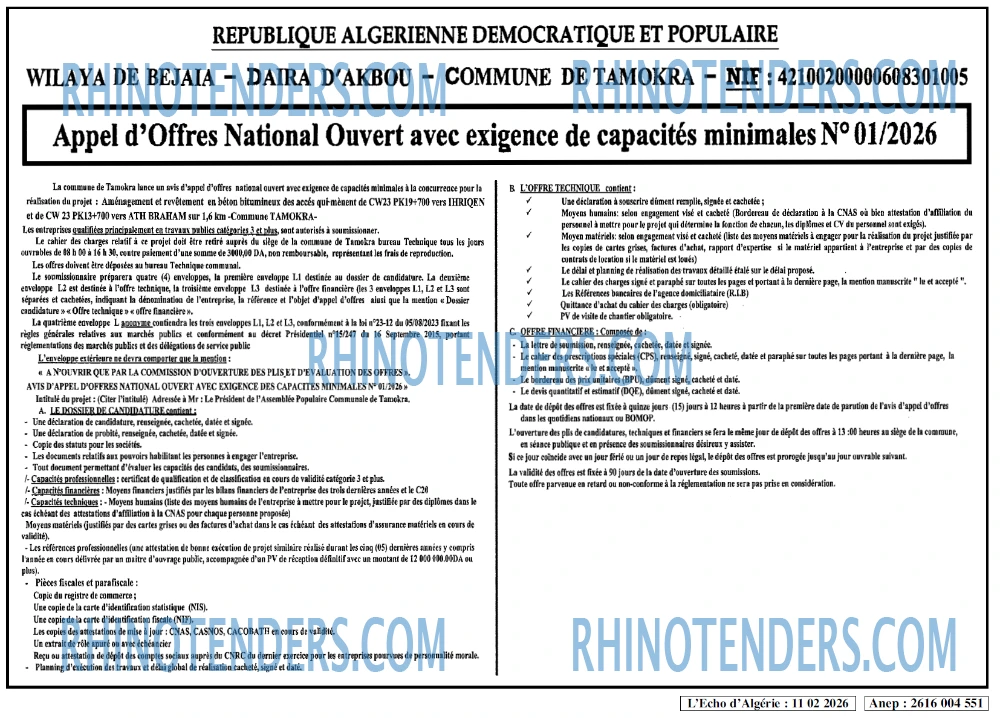 L'ECHO D'ALGERIE