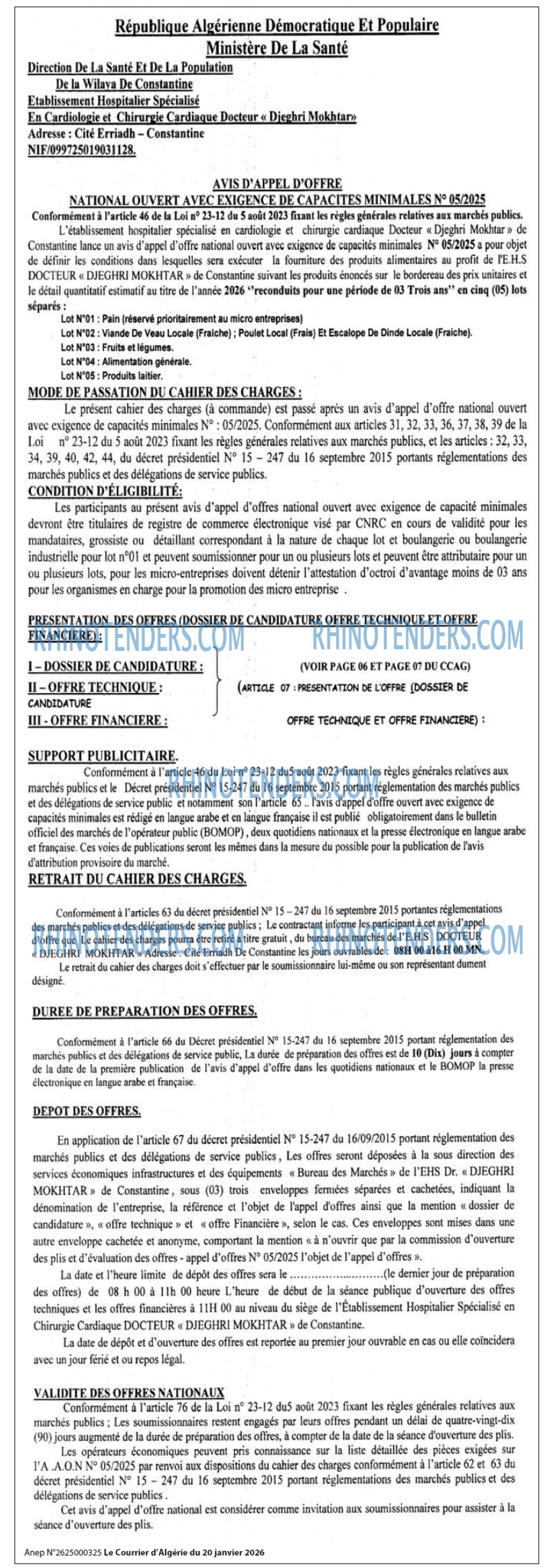 Le Courrier d'Algerie