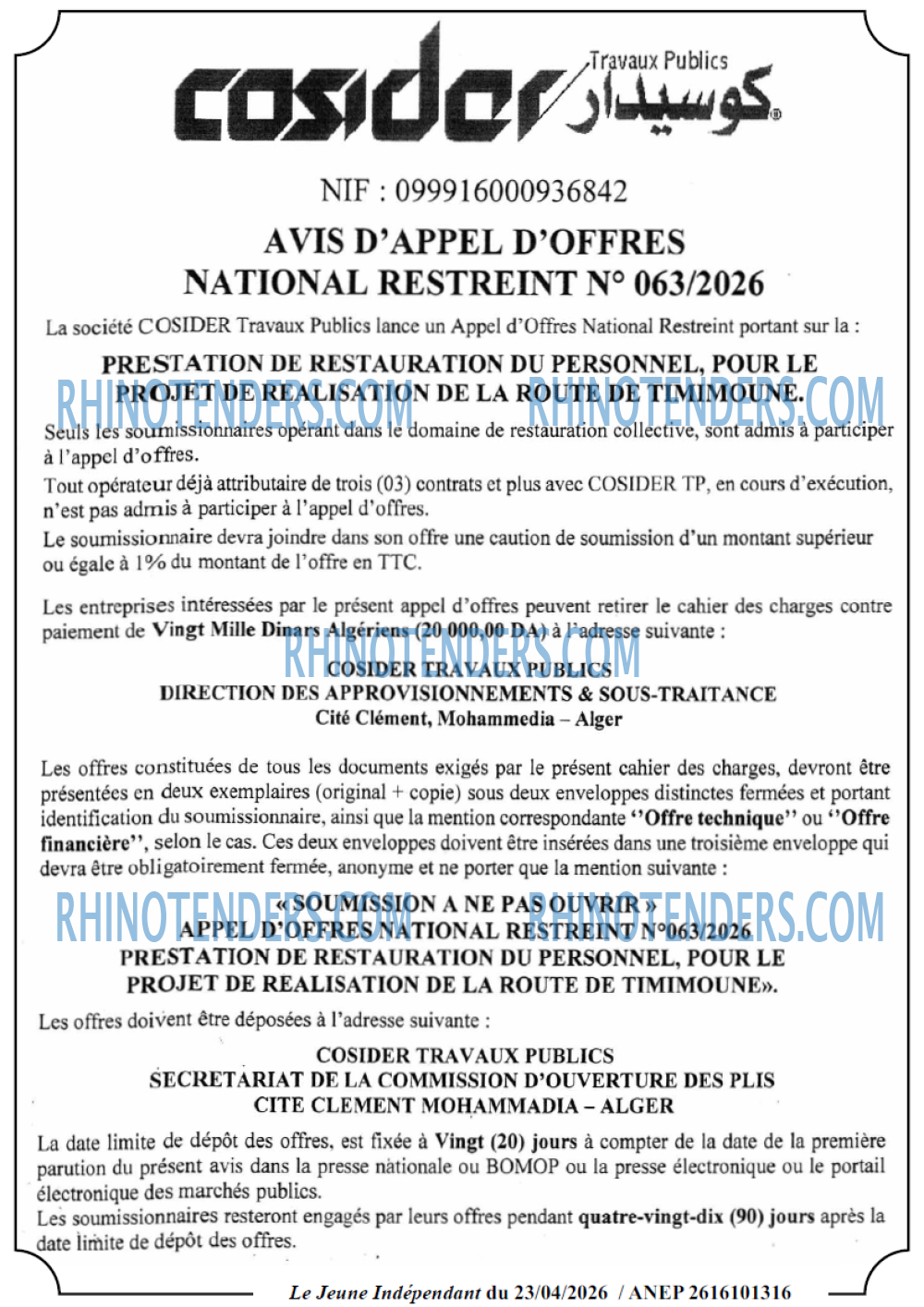 Jeune Independant