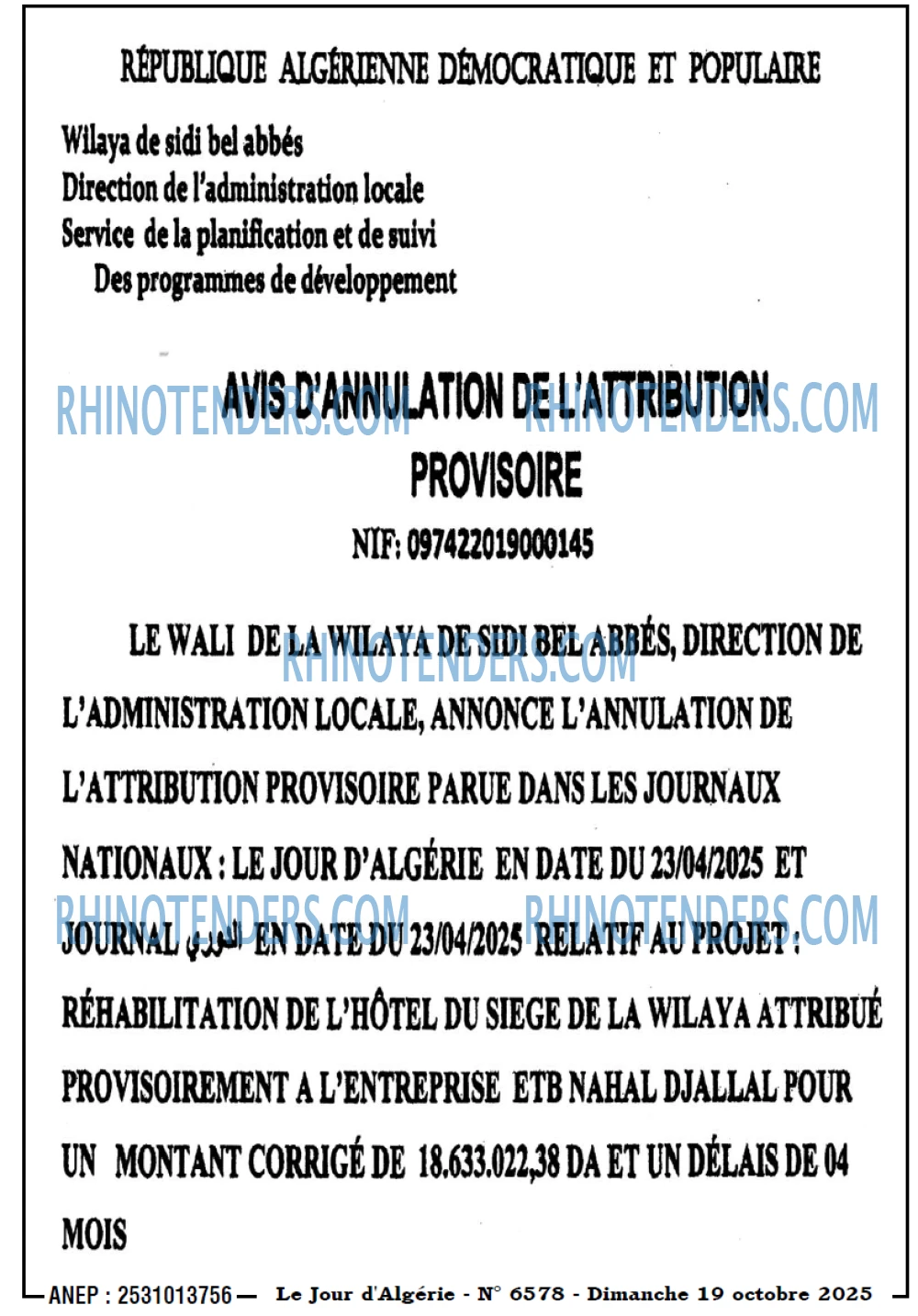 Le Jour d'Algérie