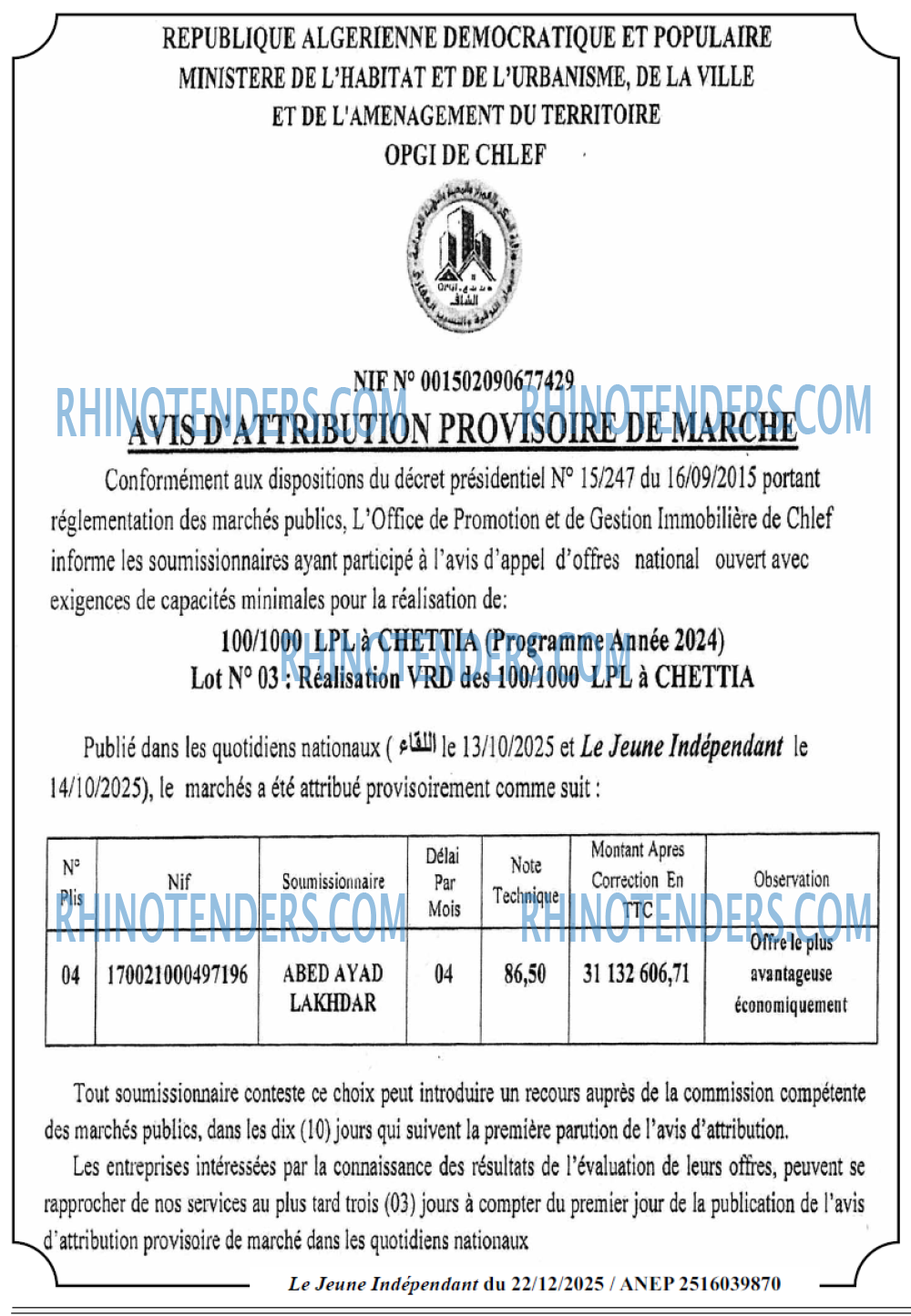 Jeune Independant