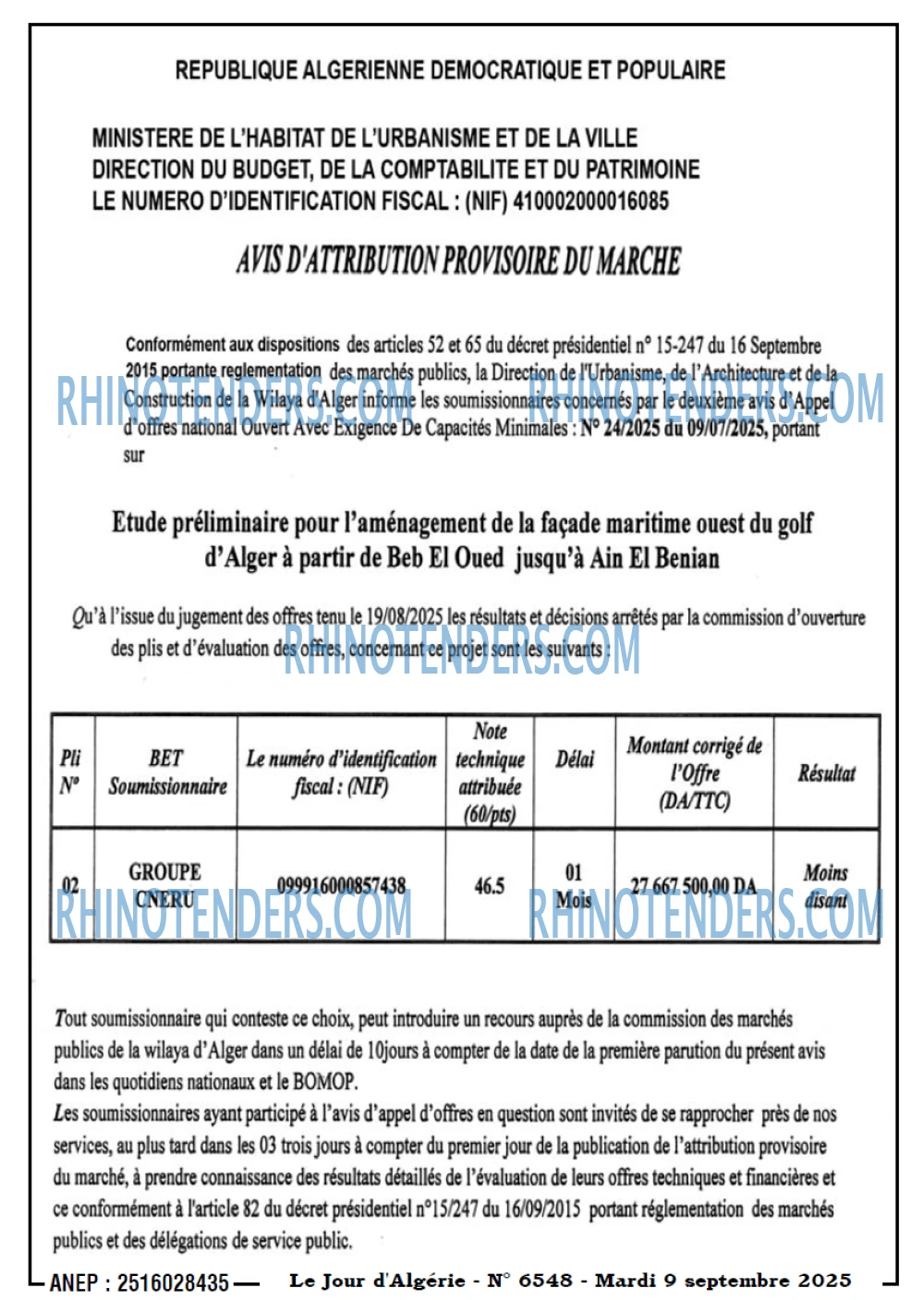 Le Jour d'Algérie