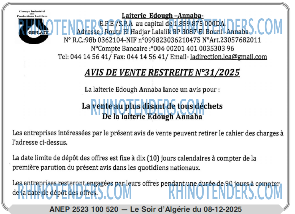 LE SOIR D'ALGERIE