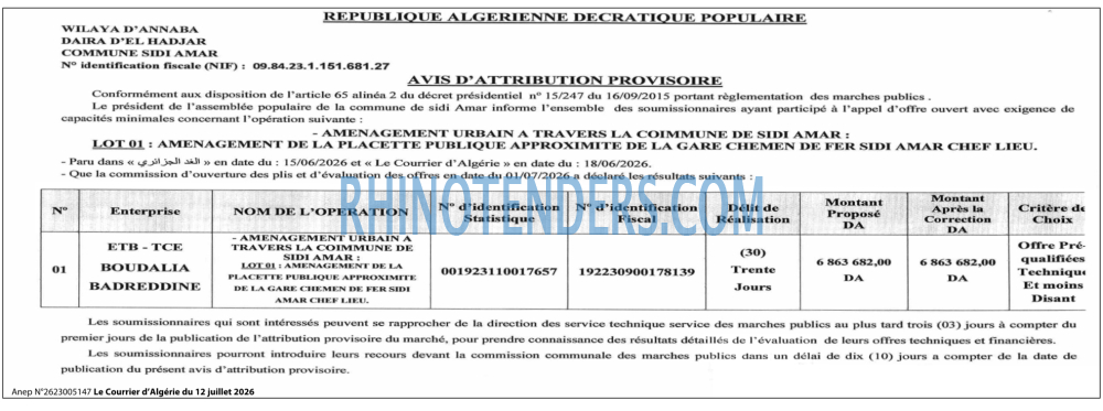 Le Courrier d'Algerie