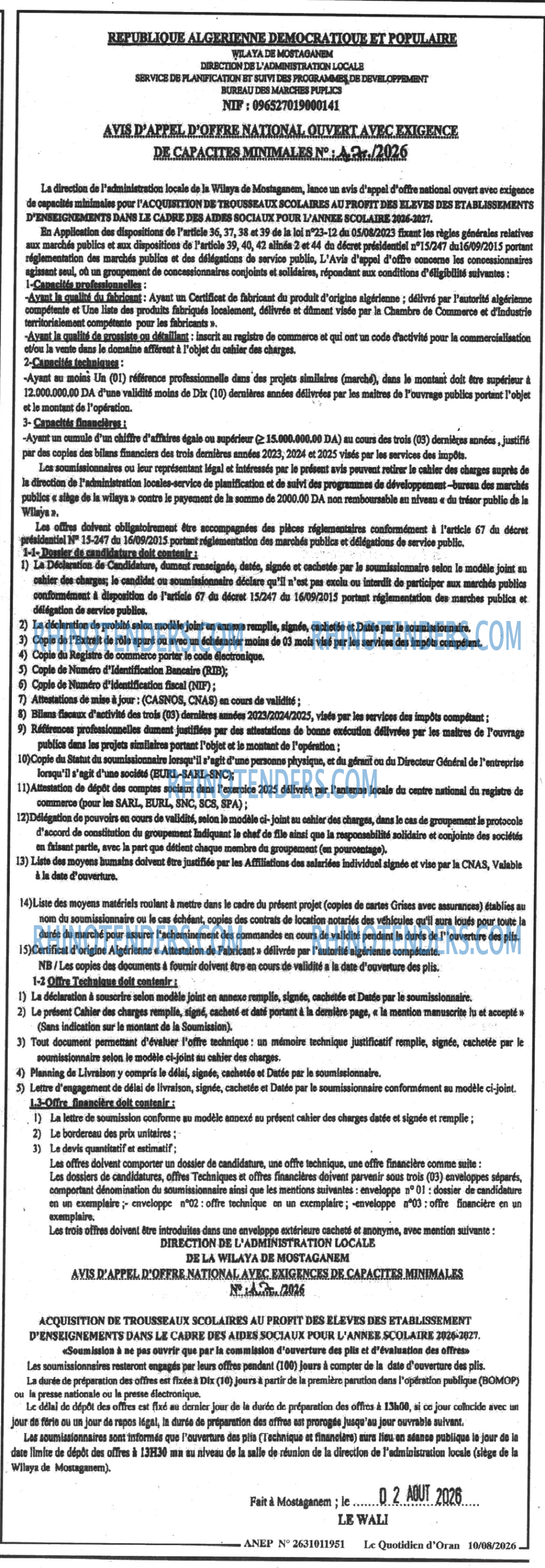 Le Quotidien d'Oran