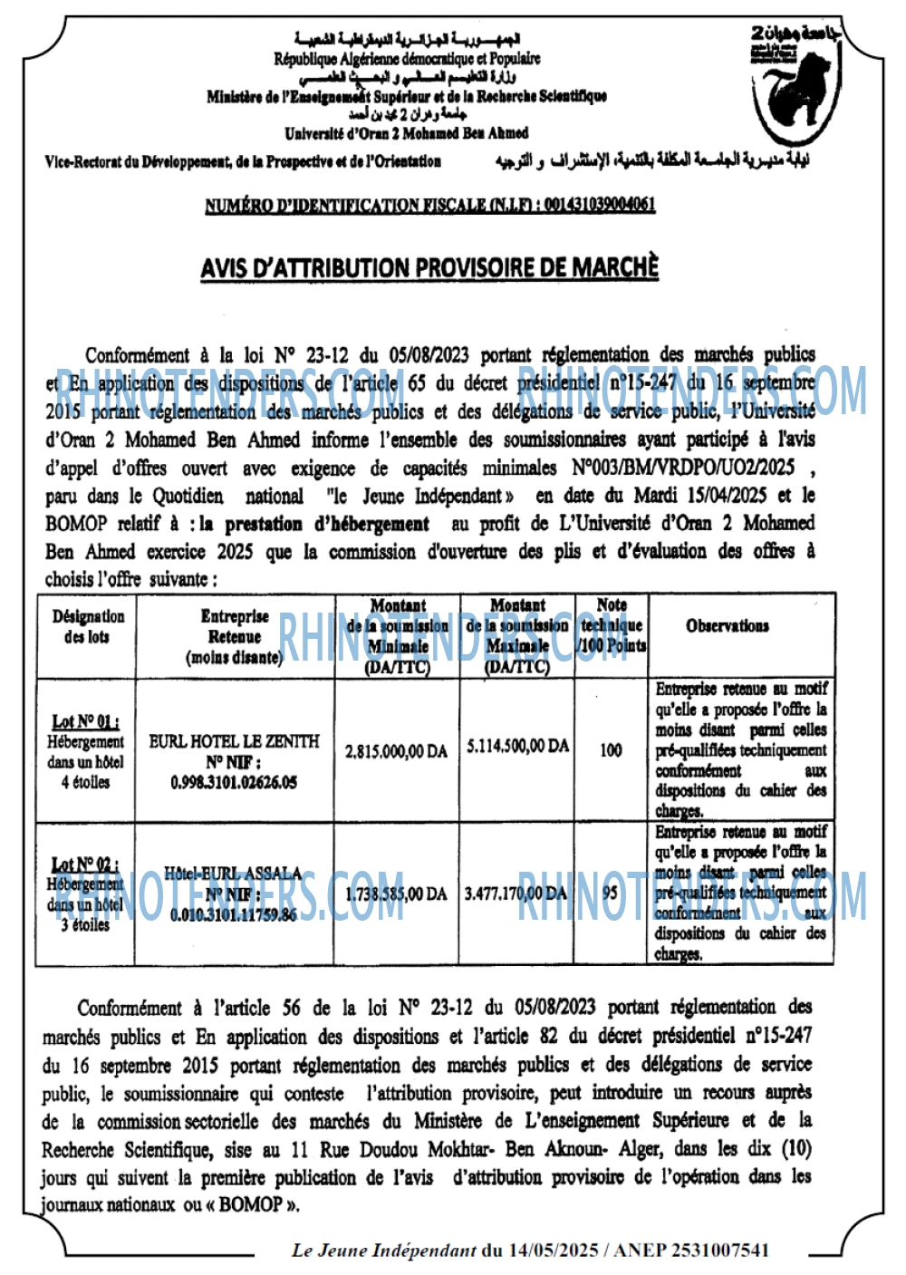 Le jeune indépendant