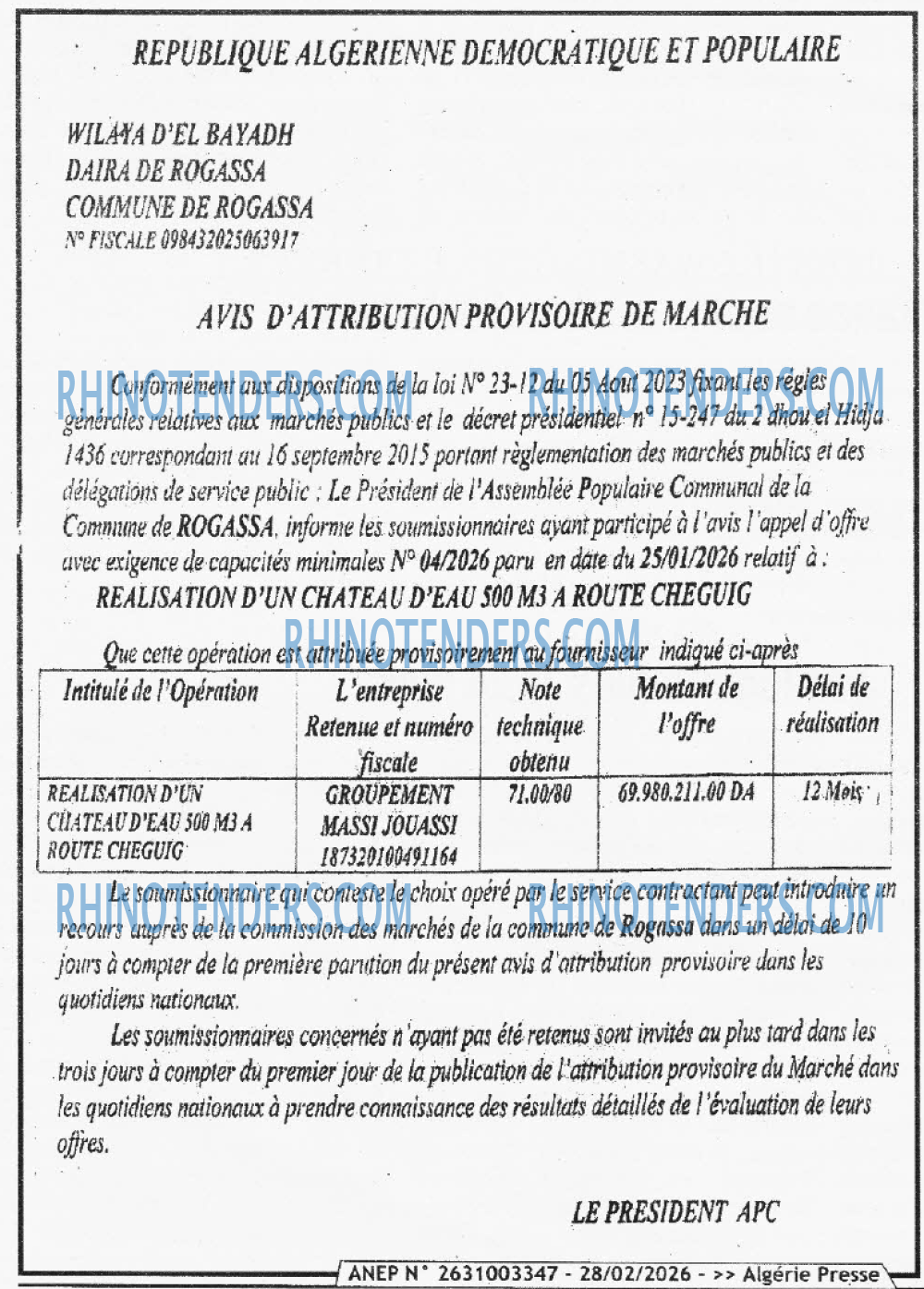 ALGERIE PRESSE