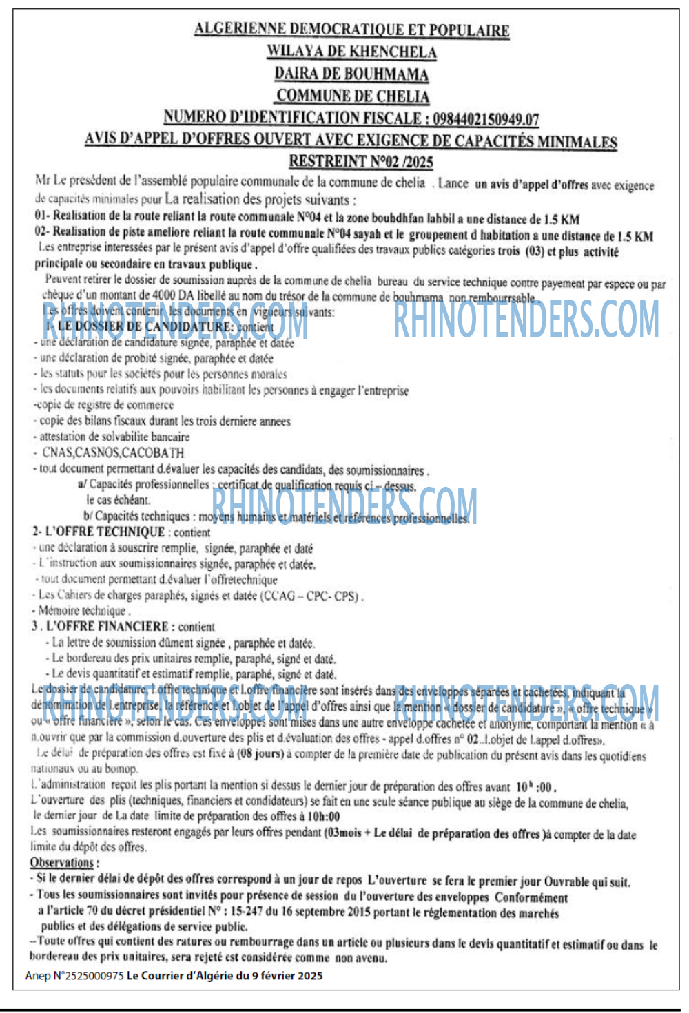 Le Courrier d'Algerie