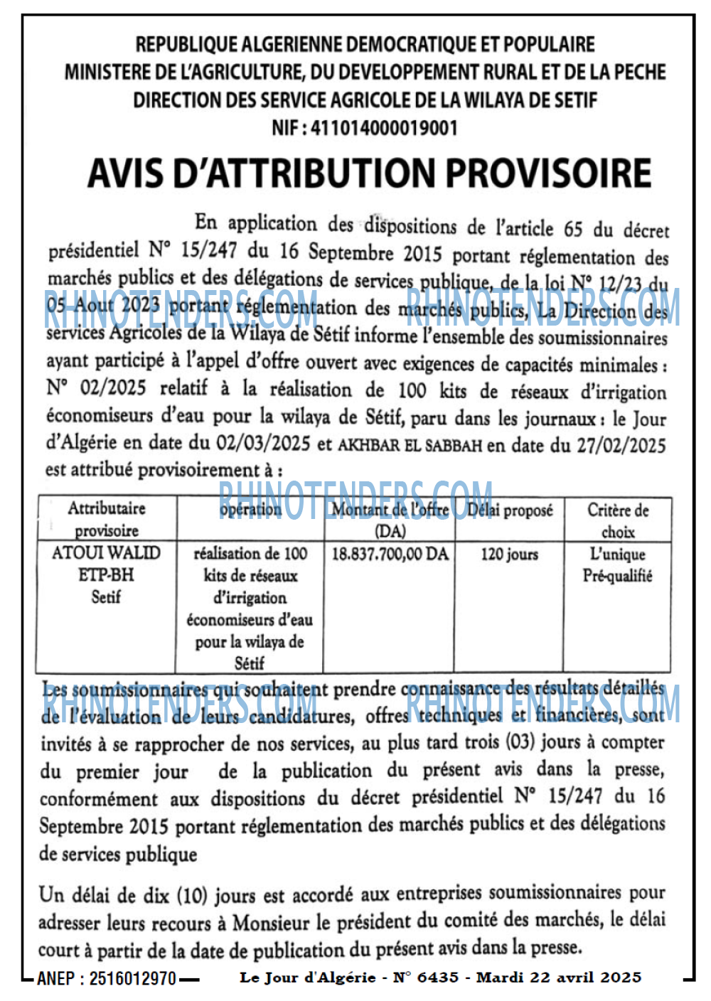 Le Jour d'Algérie