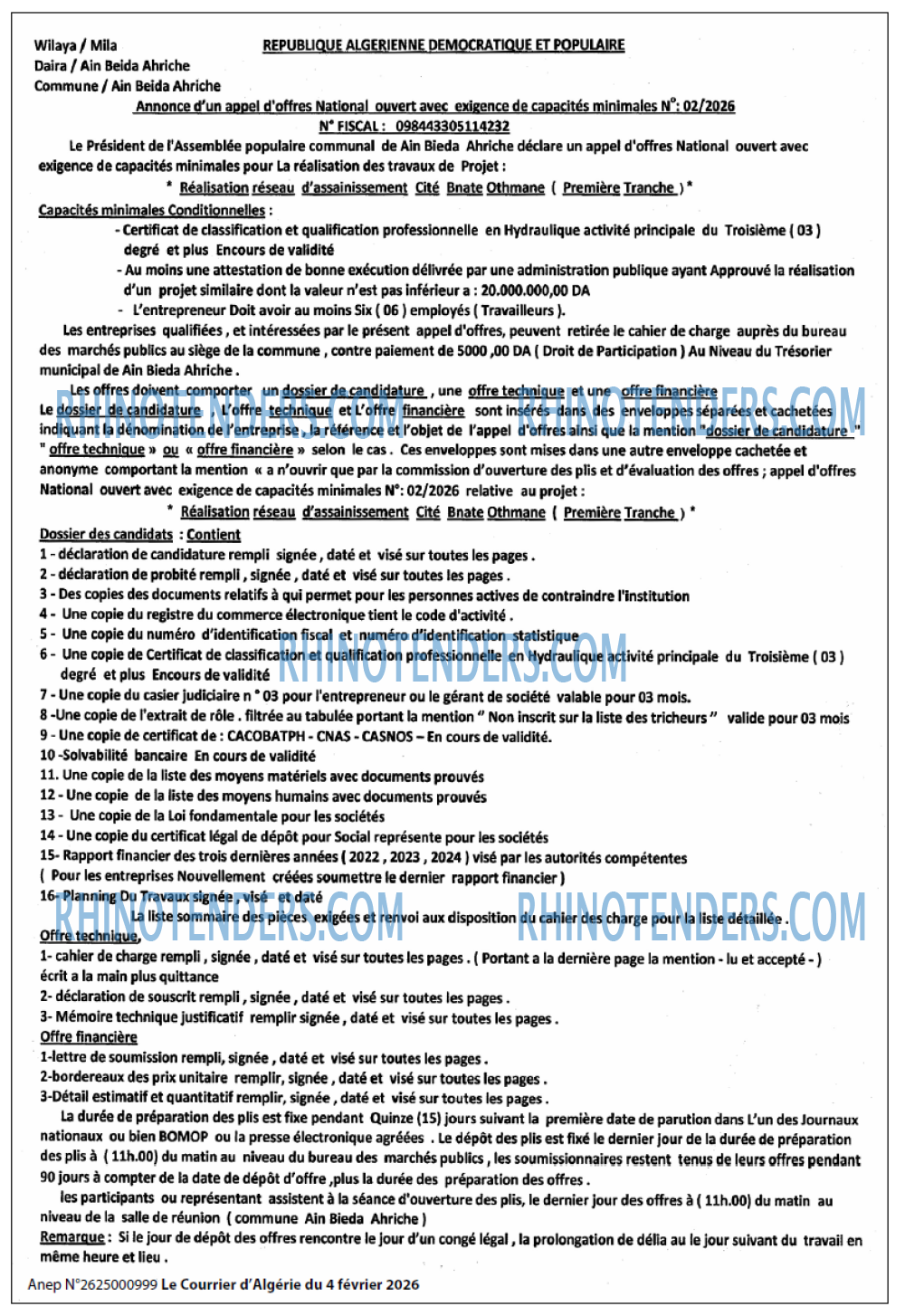 Le Courrier d'Algerie