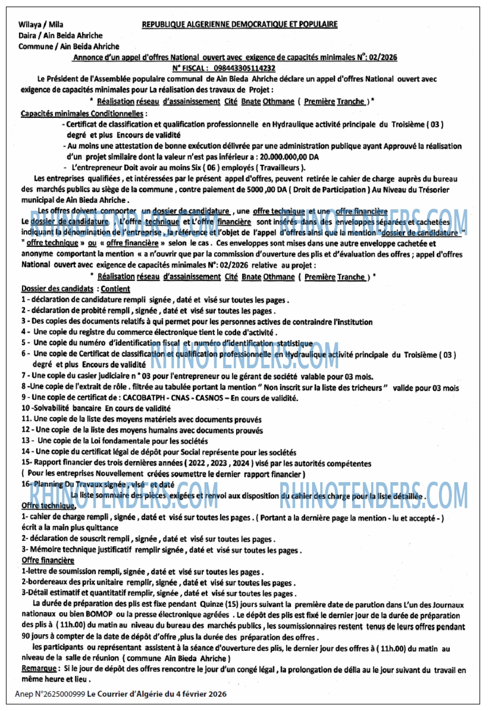 Le Courrier d'Algerie
