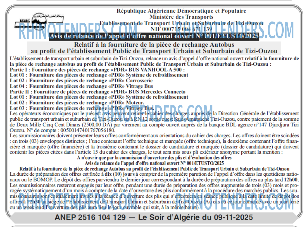 LE SOIR D'ALGERIE