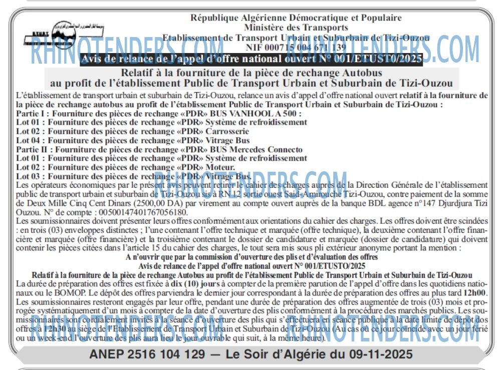 LE SOIR D'ALGERIE
