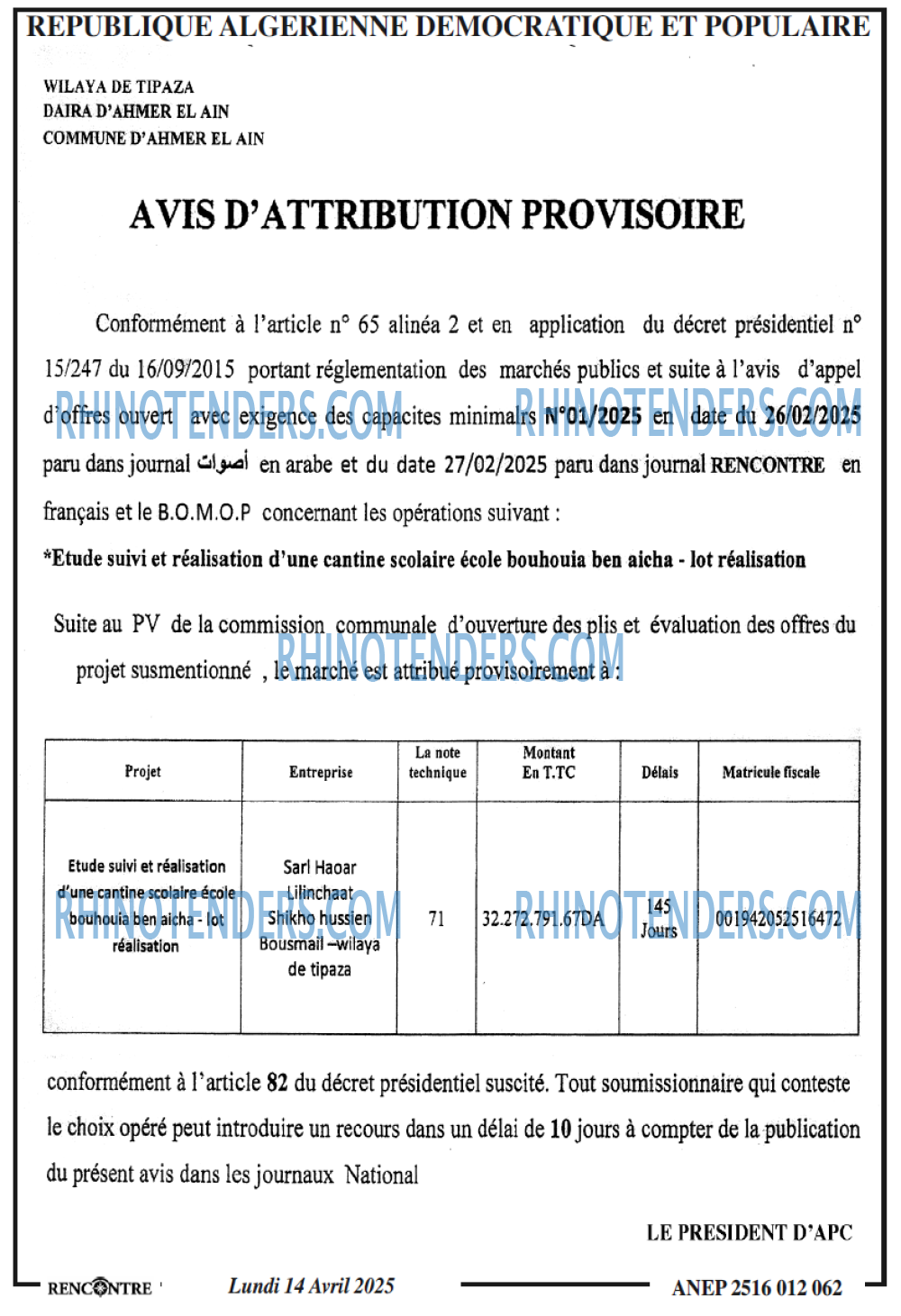 LE QUOTIDIEN DE CONSTANTINE