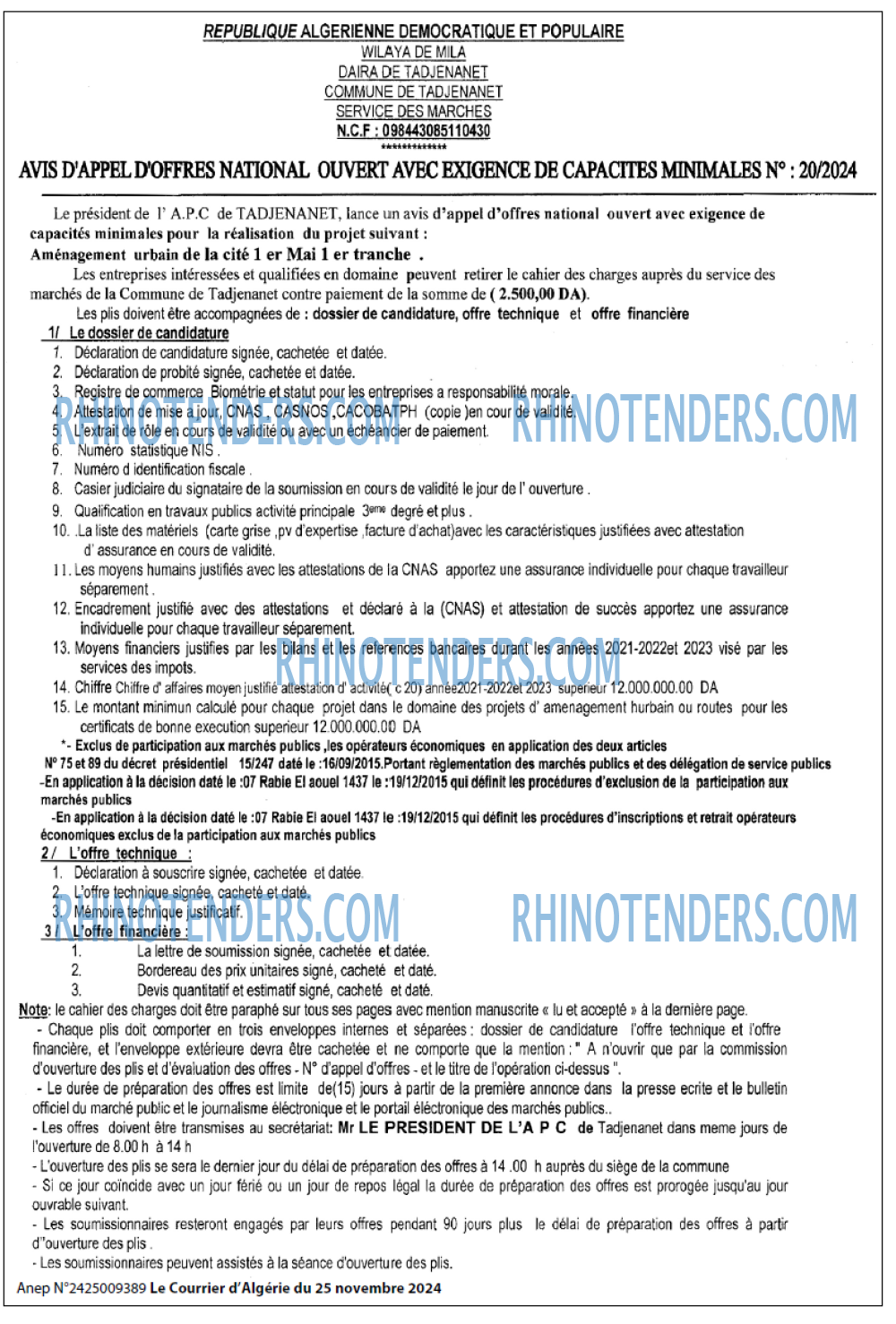 Le Courrier d'Algerie