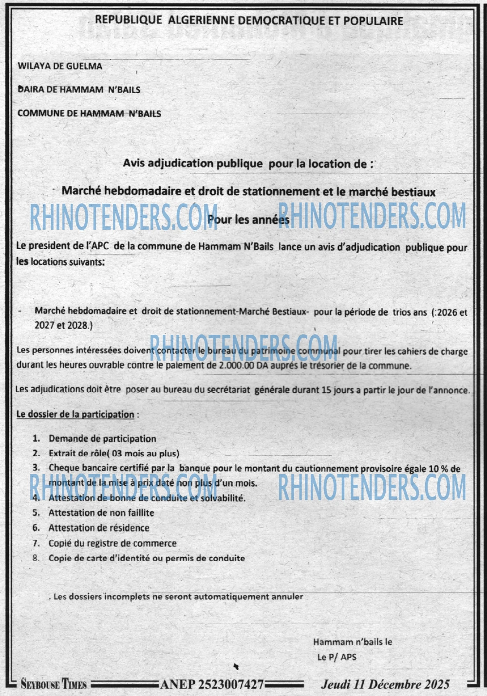 SEYBOUSSE TIMES