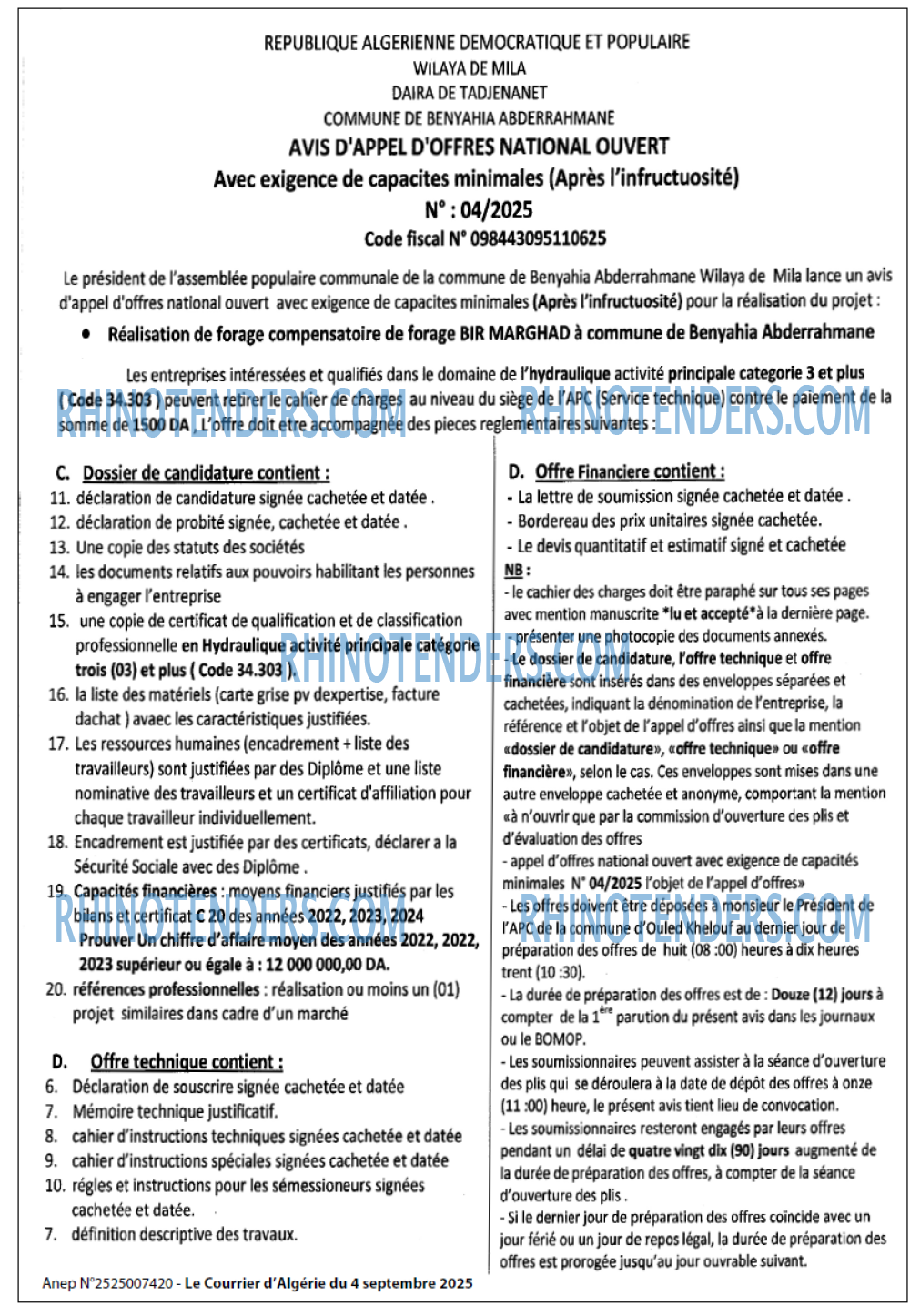 Le Courrier d'Algerie