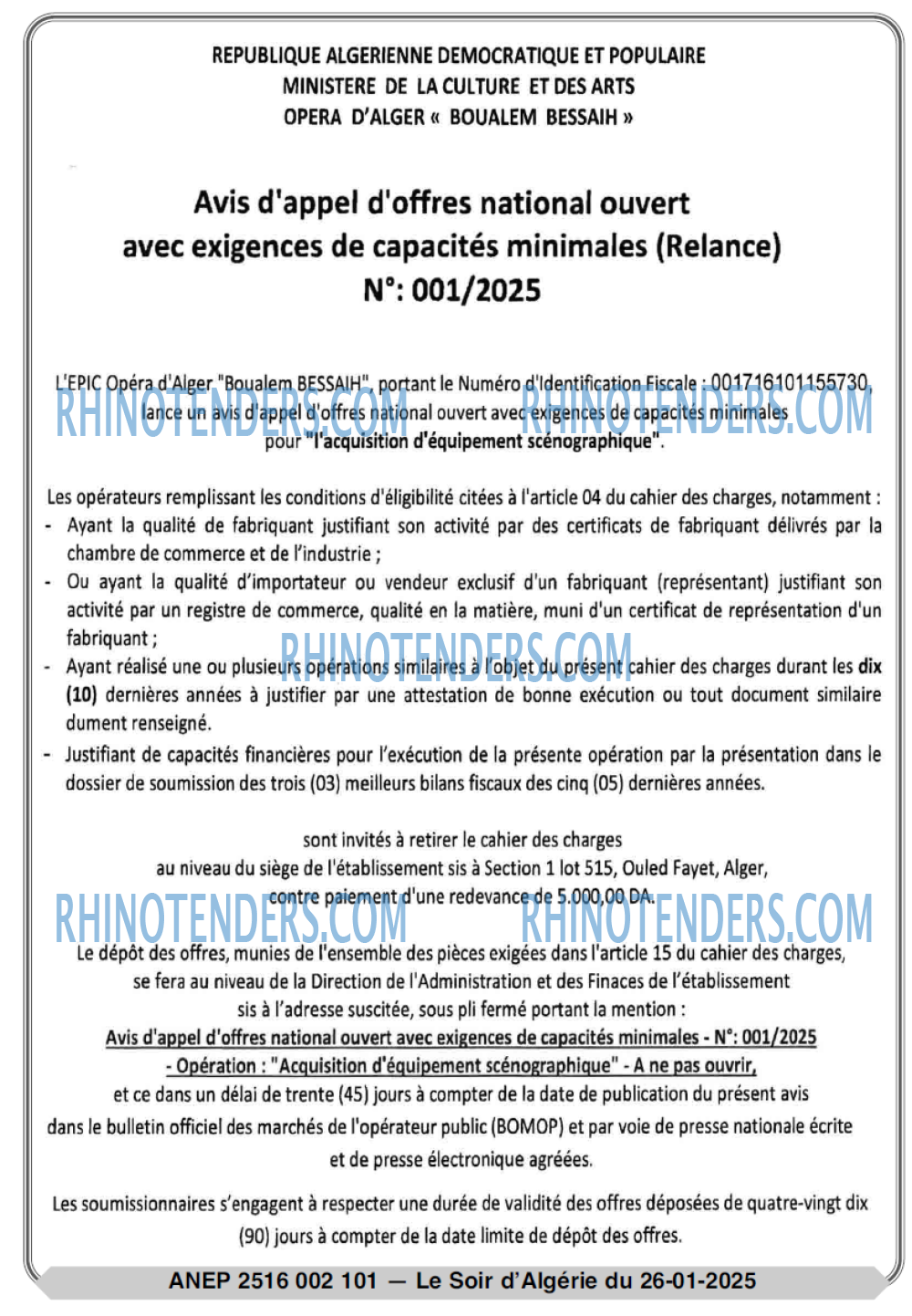 LE SOIR D'ALGERIE