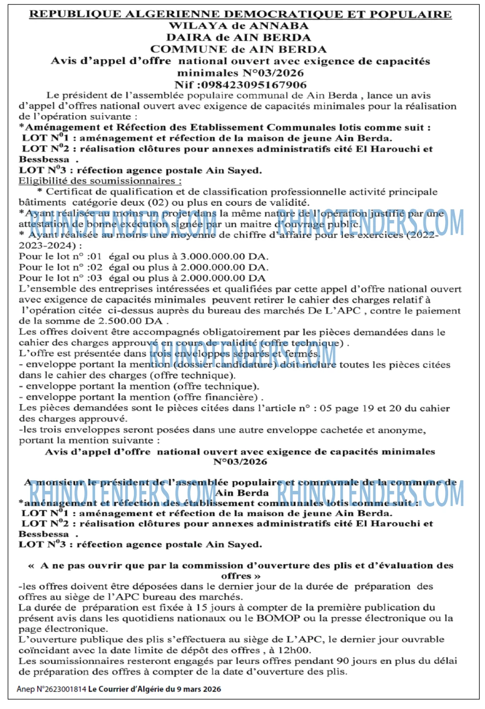 Le Courrier d'Algerie